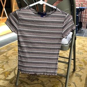 Aeropostale small striped crop top